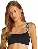 Calvin Klein Top Bikini Tipo Bandeau Mujer con Relleno extraíble, Negro (Pvh Black), L