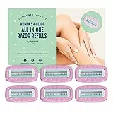 by Amazon Repuestos para máquina de depilar de 4 cuchillas All-in-One, mujer, paquete de 6, Compatible con mangos y recambios Venus