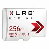 PNY XLR8 Gaming 256GB Clase 10 U3 V30 A2 Tarjeta de Memoria microSDXC, Velocidad de Lectura de hasta 100 MB/s, Ideal para Smartphones, tabletas, Consolas portátiles, Blanco