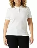 Tommy Jeans Tjw Slim Polo para Mujer, Blanco, XS