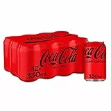Coca-Cola Zero Azúcar, Refresco de Cola sin Azúcar, sin Calorías - Pack 12 Latas 330 ml