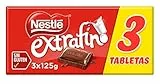 Nestlé Extrafino Chocolate con Leche, Tableta de Chocolate, 66 Unidades (Paquete de 3)