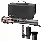 Remington Cepillo Giratorio de Aire Caliente 3 en 1, Volumen, Rizos y Estilos Suaves, 4 Accesorios, AS8606
