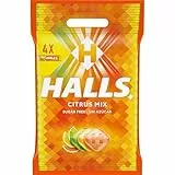 Halls Cítricos Mix Caramelos Duros Sabor Cítrico, 4 x 32g