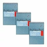 Pukka Pad NM001 - Bloc de notas con anillas (160 páginas, tamaño A4, 80 gsm), color verde, 3 unidades