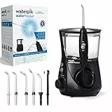 Waterpik Ultra Irrigador Dental Sobremesa Profesional con Agua a Presión y Sistema Avanzado de Control de Presión Mediante 10 Posiciones con 7 Boquillas, Eliminación de Placa Dental, Negro (WP-662EU)