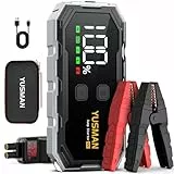 YUSMAN Arrancador de Coche, 7000A Arrancador de Baterias de Coche,12V Arrancador de Portátil con para All Gasolina o 10L Diesel, Linterna LED de Emergencia,Carga Rápida, Pantalla LCD Extragrande