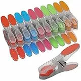 PORTENTUM Pinzas para Ropa Antideslizantes con Silicona, Set de 20, Multicolor. No Deja Marcas, para Prendas Delicadas, Resistente a Exterior, Larga Vida Util, Multiuso, Ecológicas, Tamaño 7x2,8x1,7cm