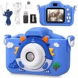 Camara Fotos Infantil, 1080P 2.0' HD Selfie Video Cámara de Fotos para Niños, Cámara Fotos Niños con 64G Tarjeta, Cámara Digital para Niños Regalos para Niños de 3-12 Años