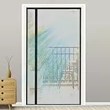 SCREEN DOOR Mosquitera Puerta Magnetica 90x200cm | Mosquitera Reversible con Apertura Lateral Izquierda/Derecha, Acceso Sencillo, Protección contra Insectos – Negro