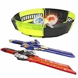 COLORBABY 48094 Infinity Nado Proskill Battle Set, 2 peonzas Fury Wave Dragon vs Blazing War Bear, 3D, 2 lanzadores Espada, Estadio Arena, Luces LED, Juegos peonza, Pilas Incluidas Juego de Batalla