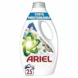 Ariel Detergente Lavadora Liquido 25 Lavados, Jabon Brisa Marina Y Jazmín, Edición Limitada Costa Mediterránea