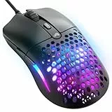 Glorious Model O Eternal: ratón Gaming RGB - con Cable - Ultraligero 55 g - Iluminación RGB Personalizable - 6 Botones programables - Diseño simétrico - Sensor óptico 12K dpi - PC/Mac - Negro