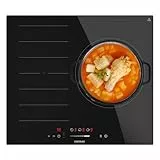 Cecotec Placa de Inducción de 1 Fuego y 1 Zona Flex, 60cm, Bolero Squad 3001 Flex. 6600W, 9 Niveles, Bajo Consumo, Temporizador, Función de Refuerzo, Control Táctil, Bloqueo para Niños