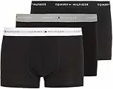 Tommy Hilfiger Pack de 3 Calzoncillos Bóxer Trunks para Hombre Ropa Interior, Multicolor (Grey Heather/Black/White), L
