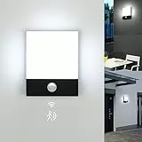 Lightsjoy 18W LED Lámpara de Pared Exterior con Sensor de Movimiento, Aplique Exterior Pared Impermeable IP65 Aplique de Pared,para Jardines Pasillo Terraza, 1800Lumen-Blanco Frío 6000K