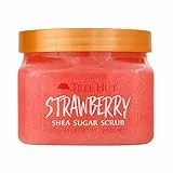Tree Hut - Exfoliante Corporal de Azúcar - Strawberry - Bote 510 g - Contiene Ácido Beta Hidróxido y Manteca de Karité - Ayuda a Restaurar el Brillo de la Piel - Nutre y Suaviza la Piel Seca