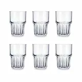 Quid Cubik Set 6 Vaso Alto Vidrio 39cl Sodo Reciclable