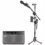 Máquina de Karaoke Bluetooth RockJam Premium Performer de 100 vatios y Sistema de Megafonía con dos micrófonos de Karaoke
