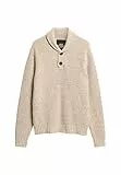 Superdry Hombre Jersey De Cuello Chal, Desert Taupe Beige Marl, L