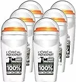 L'Oréal Men Expert Desodorante para hombre, antitrazos, eficacia de 48 horas, Shirt Protect – 6 x 50 ml