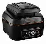 Russell Hobbs Freidora de Aire, Freidora sin Aceite 5,5l, Robot de cocina & Grill XL, 3 en 1, air fryer, táctil, temporizador, recetas en español [Ahorra hasta un 44% en Energía] SatisFry 26520-56