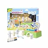 CRAYOLA - Washimals Bluey, Kit Actividades con Piscina y 5 Cachorros, 8 rotuladores Lavables, Piscina, Flotador y Cepillo, Juego y Regalo para niños, a Partir de 3 años 74-0257