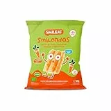 Smileat Smilondas | Snack Ecológico de Maíz, Garbanzo, Lenteja y Zanahoría | Para Bebés desde 15 Meses | Horneadas con Ingredientes Reales | Alternativa para una Merienda | 1 x 25g