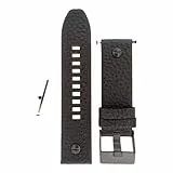 Diesel Relojes de pulsera para hombre, 24 mm, piel negra, correa de repuesto original para DZ7291, Negro, Correa