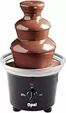 Opal Juego de fondue de fuente de chocolate de acero inoxidable de gran tamaño, 0.5L, 90W, máquina eléctrica de 3 niveles con base de olla de fusión en caliente (OCF17)