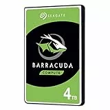 Seagate Technology BarraCuda, 4TB, Disco duro interno, HDD, 2,5 in, SATA 6 Gb/s, 5400 r.p.m., caché de 128 MB para ordenador de sobremesa y PC (ST4000LM024), Plateado