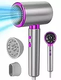 DMTIVMG Secador de Pelo 2400 W Profesional Secador Iónico para Salón con Difusor y Boquilla Termostato Inteligente 3 temperaturas y 2 velocidades del viento para Hogar Viajes Estilismo