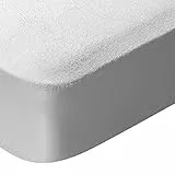 Pikolin Home - Protector de Colchón Impermeable Rizo y Transpirable Absorbente, Certificado Oeko-Tex, para Cama de 150, hasta 32 cm de Altura - Cubrecolchón 150 x 190/200 cm