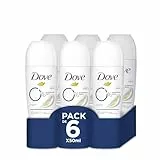 Dove 0% Desodorante Roll-On Original Protección 48 horas antitranspirante 50ml, Pack de 6 Unidades