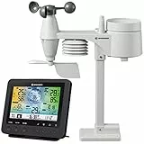 BRESSER Estación meteorológica inalámbrica Sensor Exterior WLAN Centro meteorológico 5 en 1 con, Negro