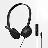 EPOS C1 Auriculares USB-C Cableados - Audio Hi-Fi, Micrófono con Reducción de Ruido, Diseño Ergonómico para Uso Prolongado, Cascos On-Ear, Ideal para Oficina y Trabajo Remoto, Certificado Chromebook