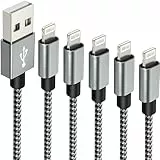 IDISON Cable iPhone USB Pack 5,Cable Lightning 2m,2m,3m,1m,1m, Nylon Cable Cargador iPhone Certificado Apple MFI,Nailon Trenzado Cavo Cable para iPhone 14 13 12 11 Pro Mini Max XS XR 8 Plus 7 6s 5s 5c