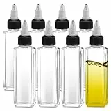 8 botellas 100 ml botella de aceite dispensador de aceite recipientes de plástico para aceite salsa de soja vinagre para condimentos líquidos botellas dispensadoras transparentes a prueba de fugas