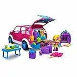 PIN Y PON Coche Camping, Autocaravana de Juguete, vehículo Familiar de Verano para Acampar, con una minimuñeca y un bebé y Muchos Accesorios, para niñas y niños a Partir de 4 años, Famosa (700017015)