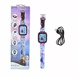 LEXIBOOK, Frozen, Reloj con cámara Selfie, Pantalla táctil HD, Cámara 720p, Reproductor MP3, Altavoz Integrado, Dictáfono, Podómetro, 5 Juegos, Azul/Morado, DMW070FZ