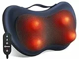 KNQZE® Masajeador Cervical y Espalda, Cojín de Masaje Shiatsu ejido Giratorio 3D, Función de Calefacción,para Dolor y Relajación, Regalos para Mujer Hombre, Mamá y Papá