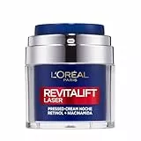 L'Oreal Paris Dermo Expertise Revitalift Laser Pressed Crema de Noche Con Retinol Y Niacinamida, 50 ml (Paquete de 1)