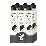 Dove Advanced Care Desodorante Original Invisible Dry Protección 72 horas Spray 150 ml, pack de 6 unidades, El embalaje puede variar