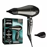 REVAMP Ultra X Shine Ionic Secador de Pelo Featherlite - Secador Profesional, Motor AC de Alto Par, Flujo de Aire Potente, Secado Rápido - Ligero, Ajuste en Frío - 2 Accesorios para Peinado