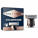 Gillette King C. Style Master Recambios para Recortadora de Barba y Cortapelos, Paquete de 4 Cuchillas de Recambio, maquinilla de afeitar