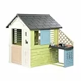 Smoby Life Casa Pretty con Cocina- Incluye Accesorios- Protección Anti-UV- con 57% Material Reciclado- Casa Infantil Exterior de jardín- Resistente a la Intemperie para niños de +2 años (7600810738)