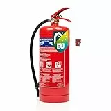 Smartwares Powder Extinguisher, 6 kg, for ABC Fires, Suitable for Vehicles and Homes, with mounting Bracket