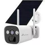 NIVIAN-Cámara vigilancia Bullet 4G(SIM)+Panel Solar 5W-Batería Larga duración 10400mAh-2K-Detección de Movimiento y Humanos-Apta Exterior-Visión Nocturna+Leds-Audio bidireccional-App EseeCloud