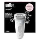 Braun Silk-épil 7, Depiladora Eléctrica Para Una Eliminación Del Vello Fácil, Piel Suave Duradera, 7-011, Blanca/Plateada