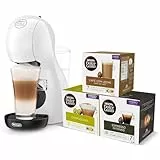 De'Longhi Nescafé Dolce Gusto Piccolo XS EDG110.WB, Cafetera Cápsulas, Incluye 3 Paquetes de Cápsulas, Diseño Super-Compacto, Cafetera Manual para Café y Otras Bebidas, 1500W, Blanco
